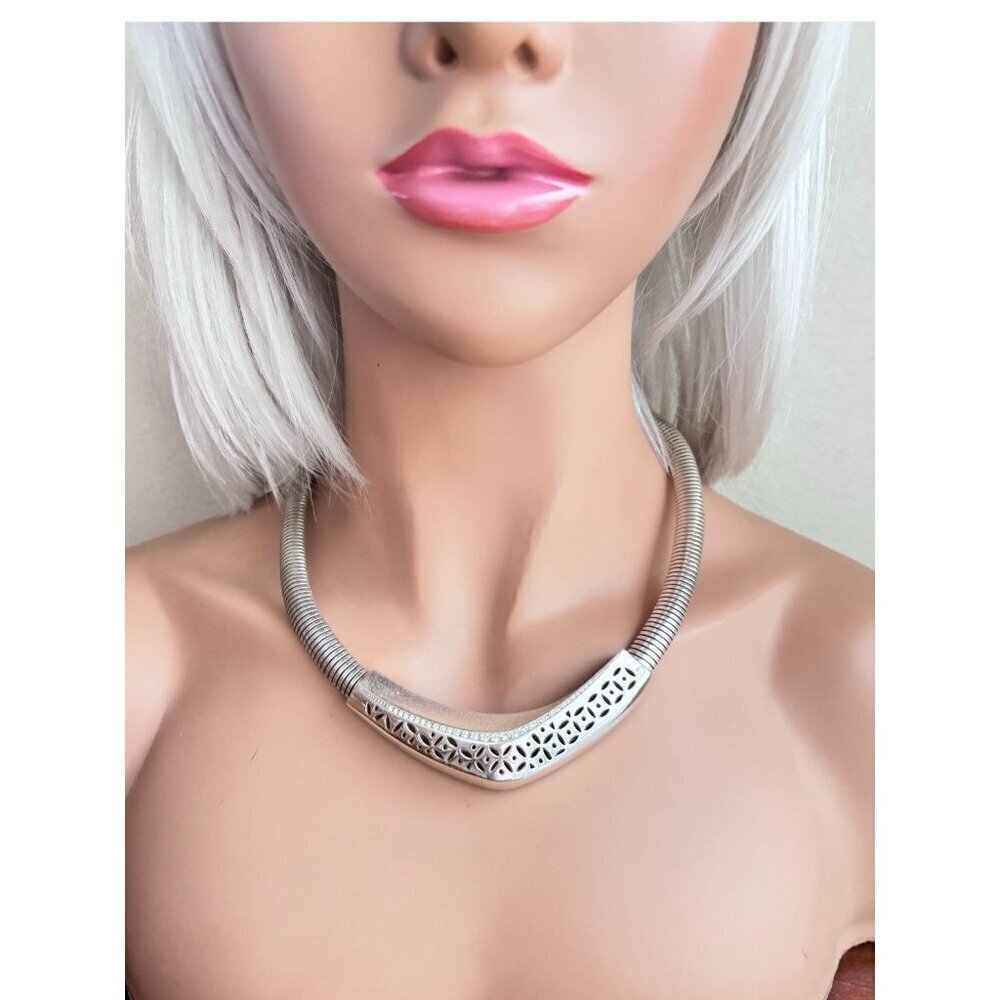 Brighton GEO TWIRL SHINE COLLAR Bold Statement Necklace Crystals MSRP $92